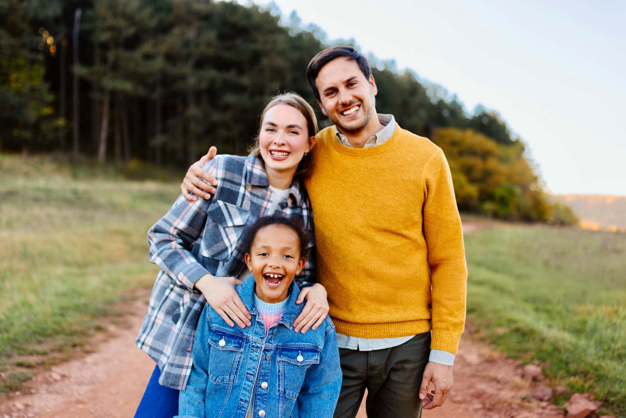 Adopted child with family